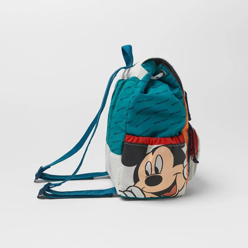 Disney Mickey Mouse mochila padrão cartoon, bolsa escolar de grande capacidade para meninos e meninas do jardim de infância, bolsa de viagem feminina, 2022