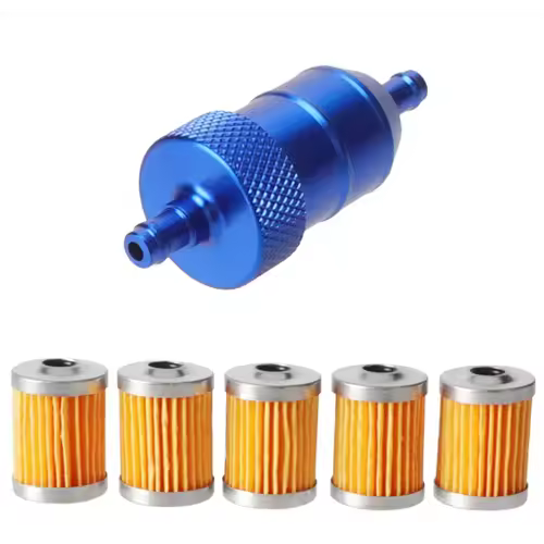 8mm CNC Aluminum Gasoline Cleaner +3/5 Pieces Reusable Cleanable Fuel Filter Motorcycle ATV Quad Inline Oil and Gas Fuel Filter - Image 7