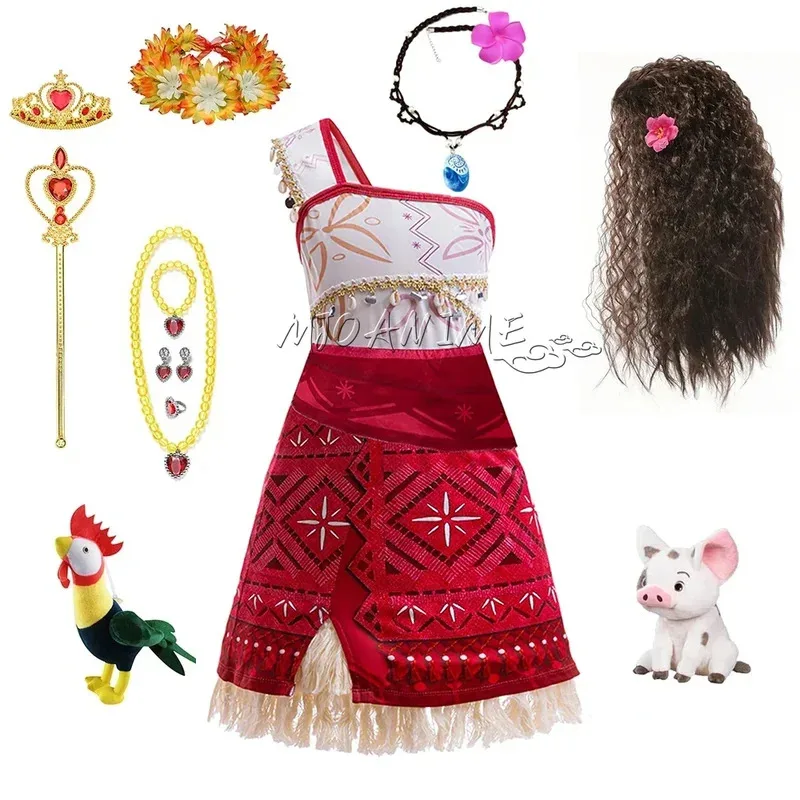 sisi 2233Moana 2 Abiti da principessa Vaiana Bambini Natale Festa di Halloween Abito cosplay Abiti fantasia casual