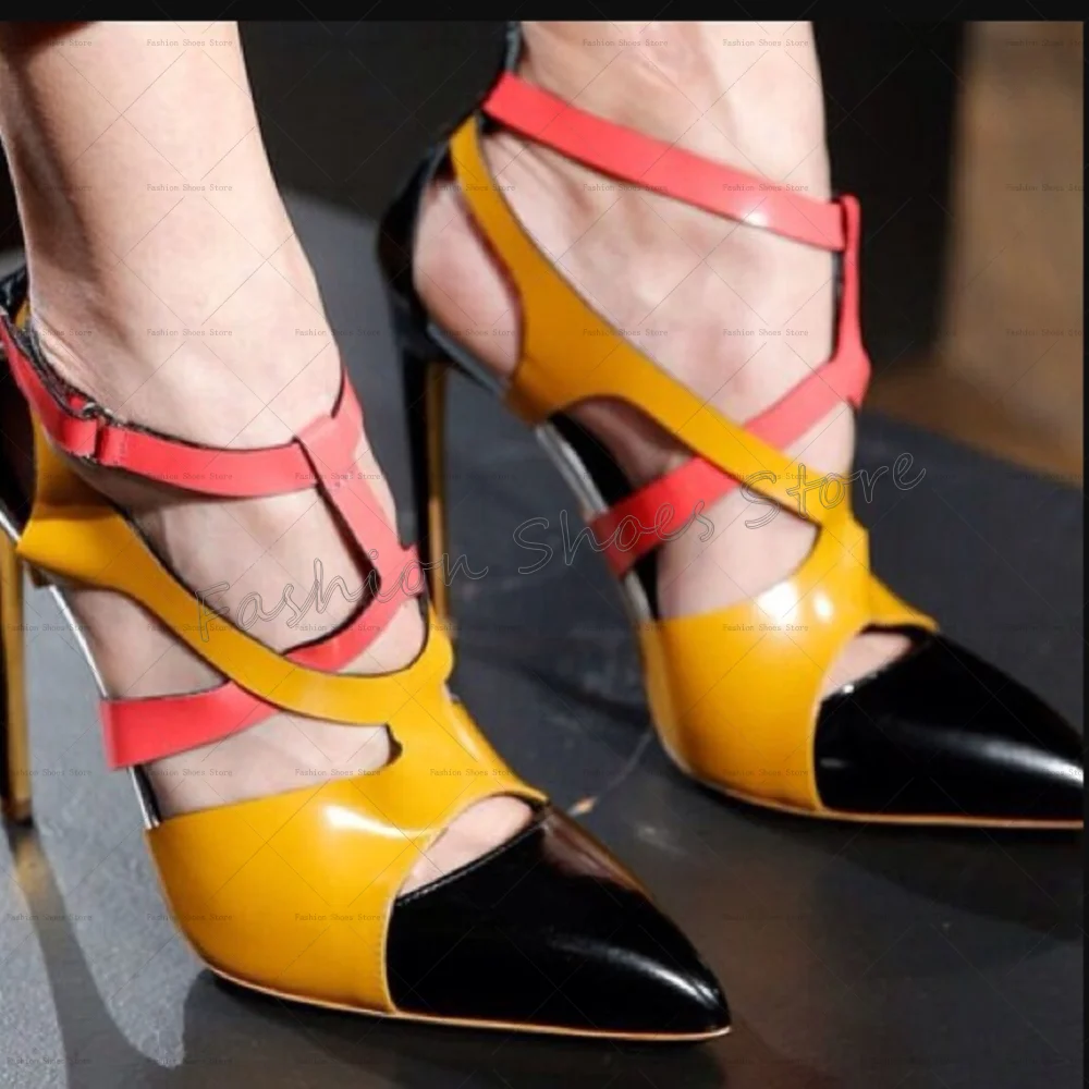 

Hollow Out Pink Pointed Sandals Matte Leather Thin High Heels High Heel Shoes for Women Sexy Heels 2025 New Zapatos Para Mujere