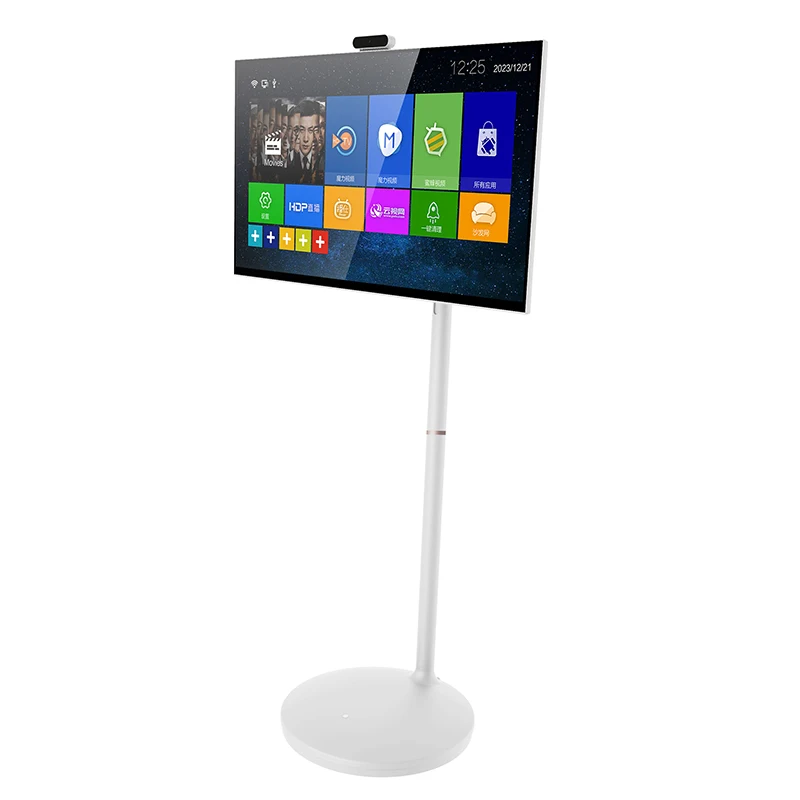 

New Portable LED TV 24 Inch HD Smart White Mobile Flat Screen TV