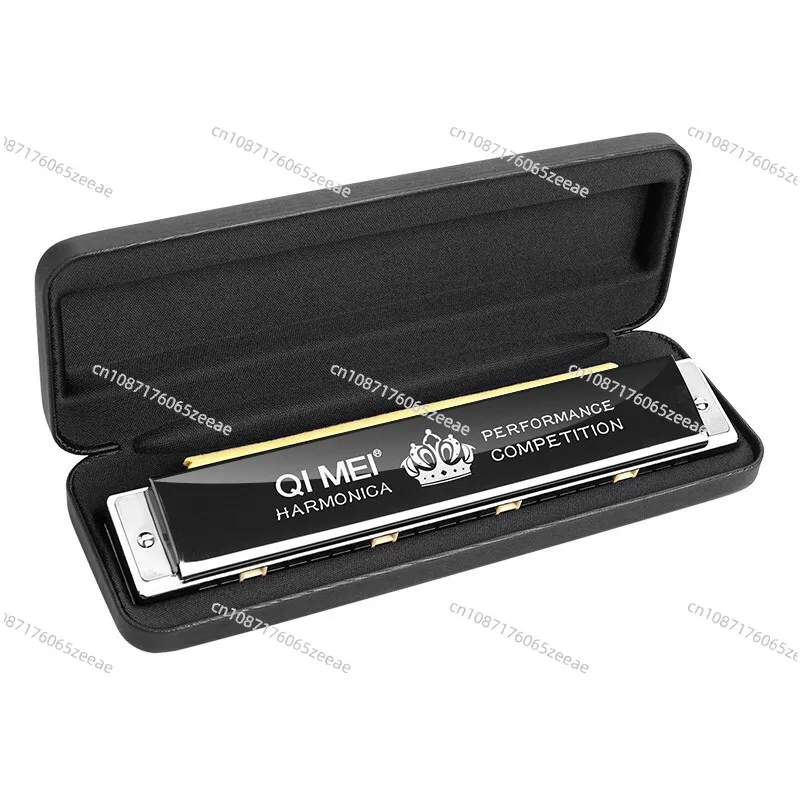 Chimei Black Overlord Harmonica 24-hole Polyphonic C Key Beginner Stress Professional Performance Level Student Adult Harmonica