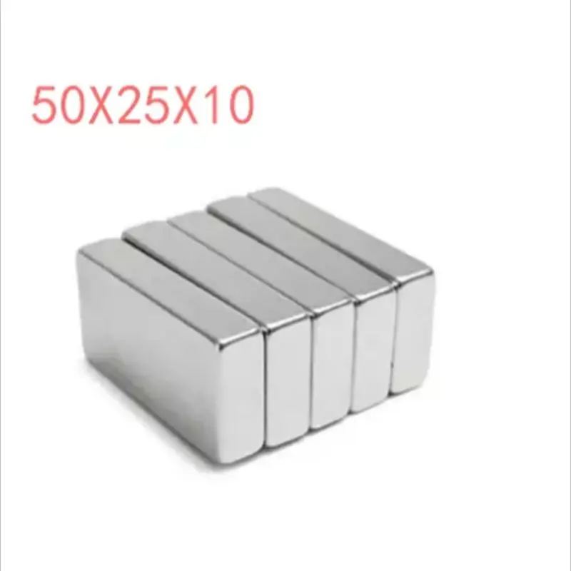 10Pcs 50*20*10 Block Neodymium Magnet Rare Earth Magnets 50x20x10 Very Powerful  Magnets 50mm x 25mm x 10mm