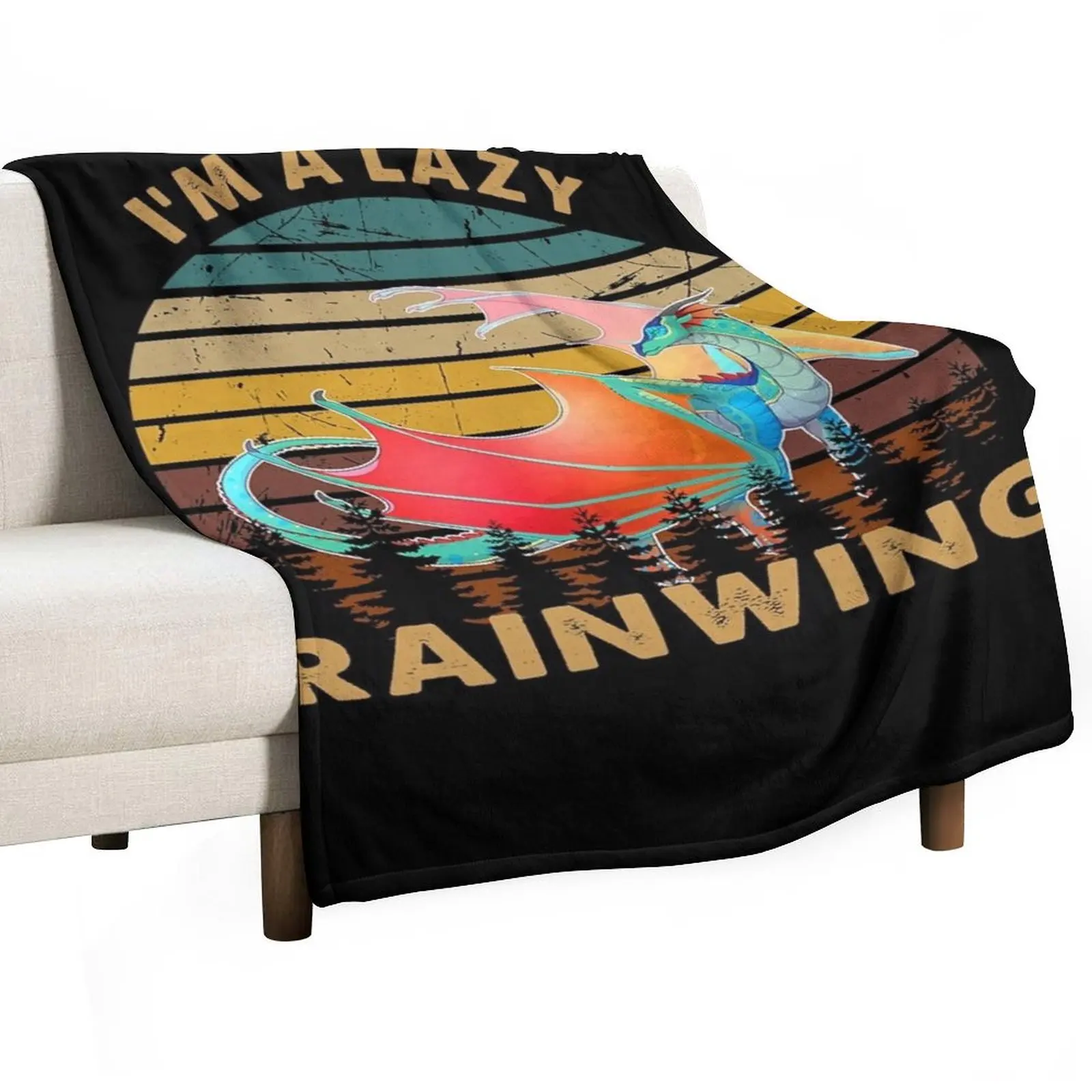 

I'm A Lazy Rainwing Dragon Vintage Wings Of Fire Shop Gifts Throw Blanket cosplay anime Thermal Summer christmas gifts Blankets