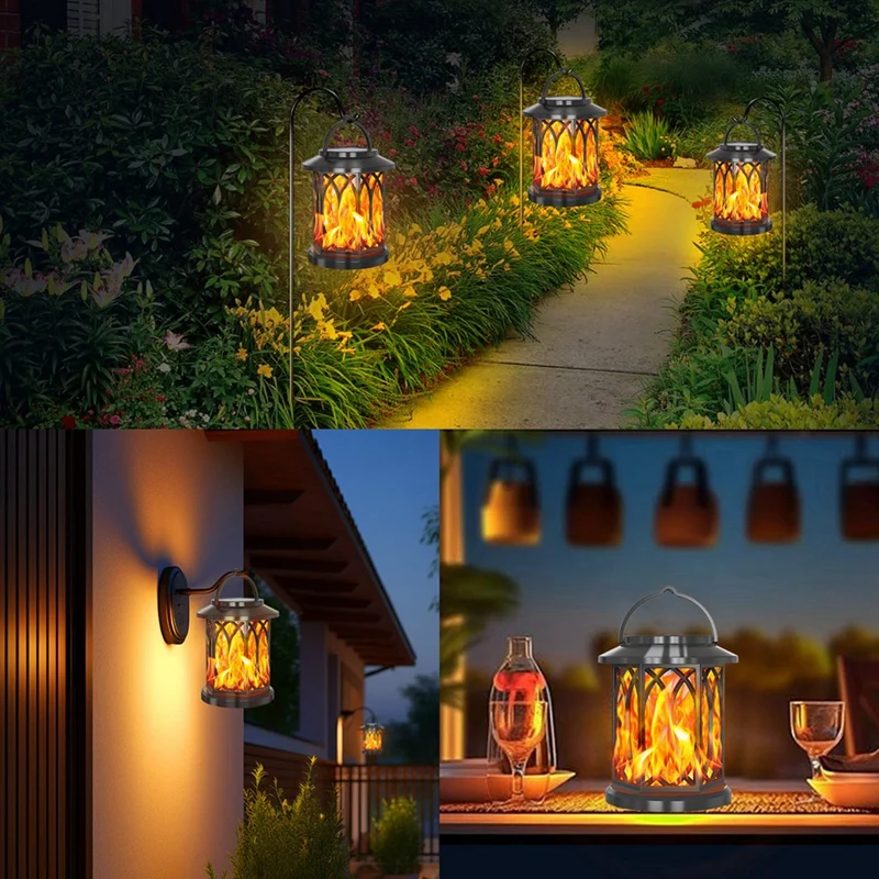 Solar Flame Lamp Outdoor Garden Lawn Lamp Outdoor Decoration Landscape Lamp LED Waterproof Hanging Plug Garden Lamp
