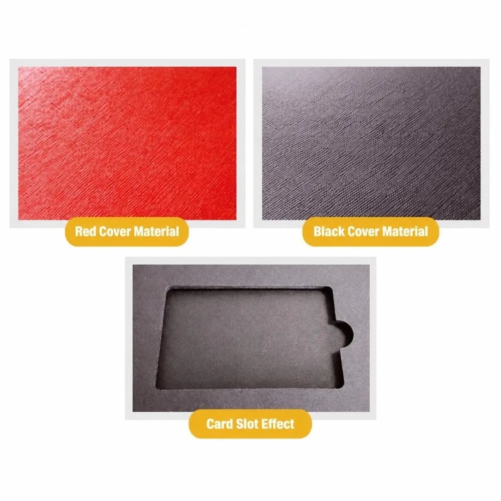 New Paper Gift Card Box Rope Handle Foldable Structure Gift Card Holder Red or Black Card Packaging Box Voucher Gifting