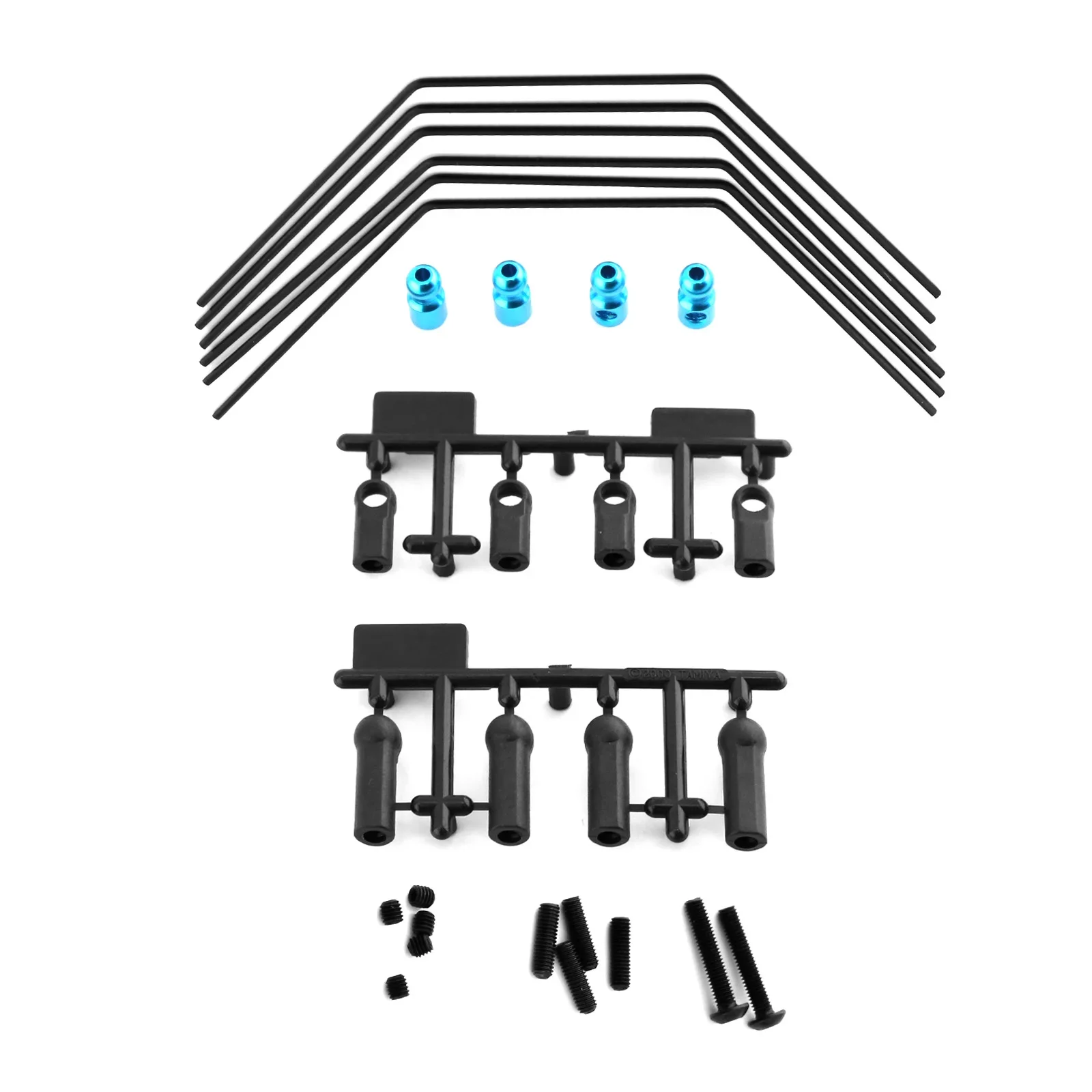 Front and Rear Sway Bar Kit Stabilizer Set 54514 for Tamiya XV01 XV01T XV01 PRO FF04 EVO 1/10 RC Car Upgrade Parts Accessories