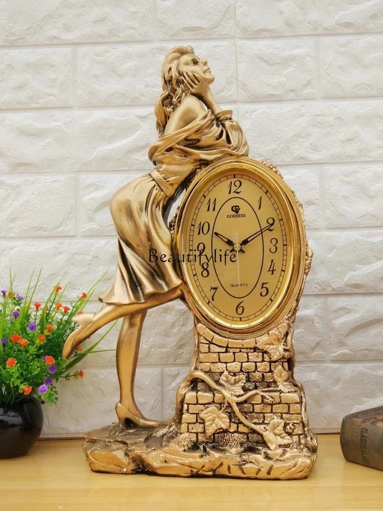 

Living room personality fashion modern creative luxury classical decorative table clock art silent clock