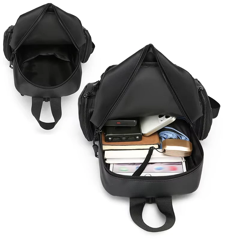 الرجال دراجة نارية حقيبة صدر للرجال الرياضة في الهواء الطلق متعددة الوظائف المشي لمسافات طويلة ركوب الدراجات التخييم حقيبة ظهر صغيرة حزم السفر خفيفة الوزن