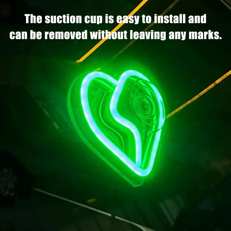 

Car LEDs Interior Lights Auto Interior Lights Neon Sign Heartbreak Shape Car Lighting Interior Car Lights Atmosphere Light Car