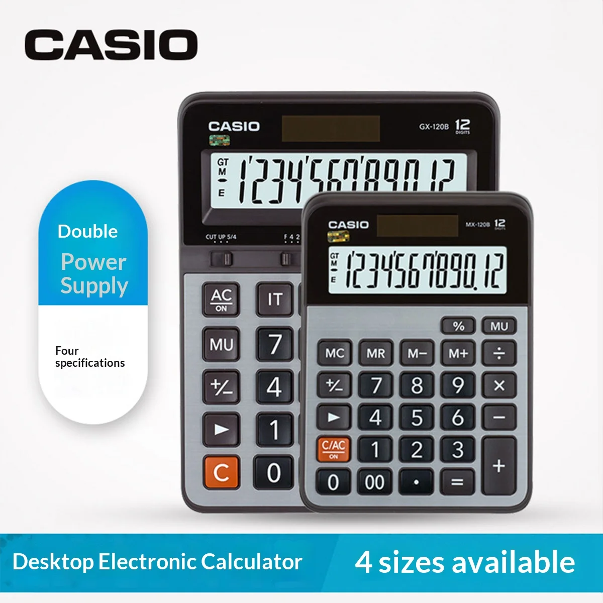 

CASIO GX-14B Business Office Calculator with Large Screen and Large Keys, Simple Design, Specially for Finance and Accounting