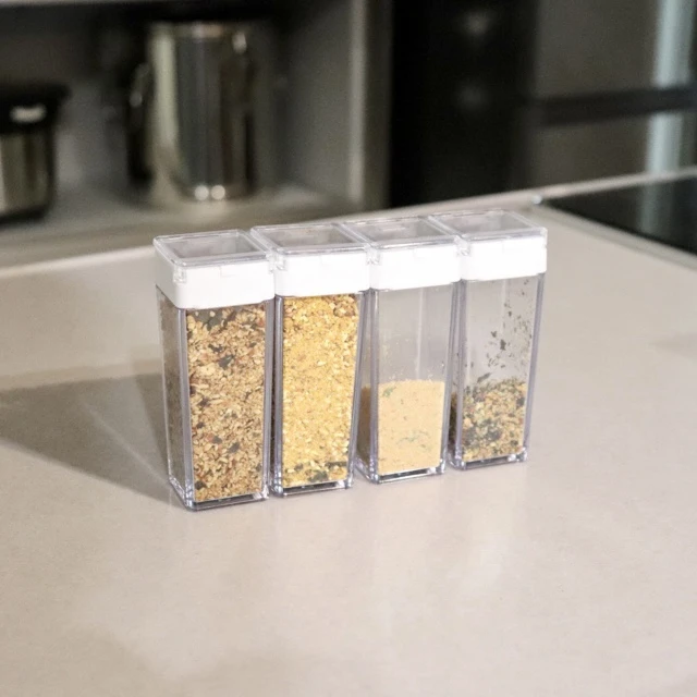 

Kitchen LEC Papat Series Multi-Hole Seasoning Salt Storage Bottle Rectangle Small Storage Jar 65ml Plastic Style