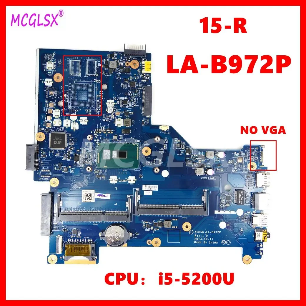 LA-B972P Notebook Mainboard For HP PAVILION 15-R 250 G3 Laptop Motherboard 791454-501 With i5-5200 CPU