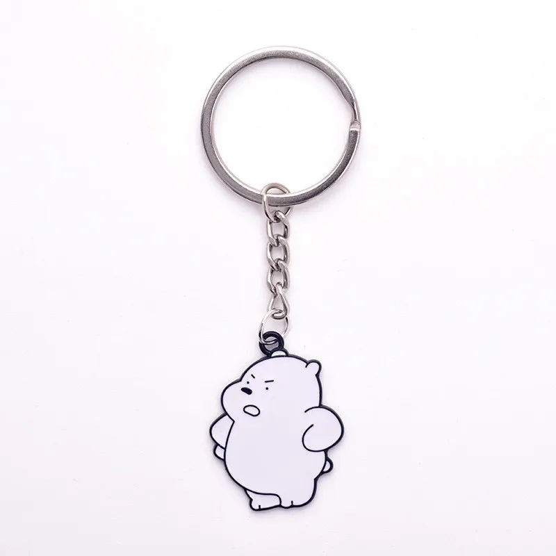 Hot Anime Animation Derivatives Grizzly Panda IceBear Cartoon Keychain Chubby Bear Backpack Pendant Brithday Gift for Friend