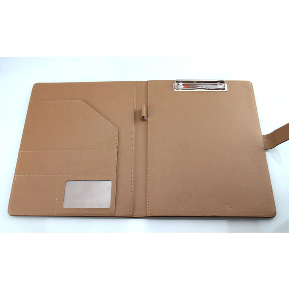 Multifunctional A4 Conference Folder Business Stationery Folder Leather Contract File Folders Bill Organizer Document Holder