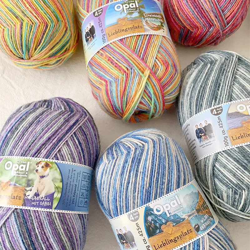 

1*100g ball Opal Lieblingsplatz 4ply 75% wool, 25% polyamide/ Nylon socks knitting yarn