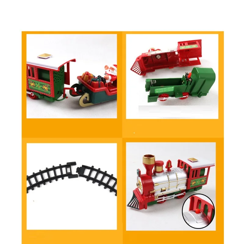 Christmas Electric Trains Toy Rail Car Mini Train Track Railway Model Transport Train Rail Car hristmas Gift