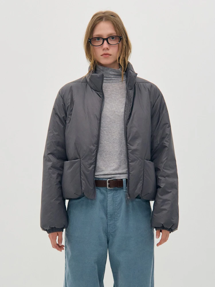 

Women's ort Puffer Jaet Classic Bread Sle Stand Collar down Cotton Coat Windproof Warm Winter Clothes Korean Version Lo...