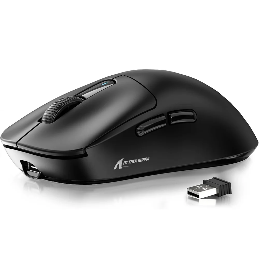 ATTACK SHARK X3 49g SUPERLIGHT muis, PixArt PAW3395 gaming-sensor, BT/2.4G draadloze/bedrade gamingmuis, DPI tot 26000