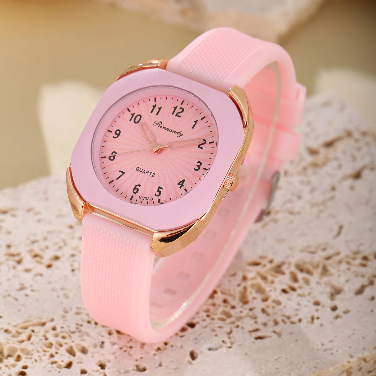 New college style unisex versatile macaron color fresh silicone student watch quartz watch