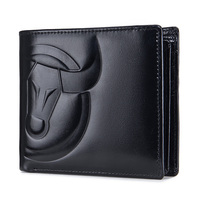 2023 Classic Big Cowhead Logo Men Wallet High Quality RFID Wallet Coin Purse Compact Mini Card Holder Leather Wallet For Men