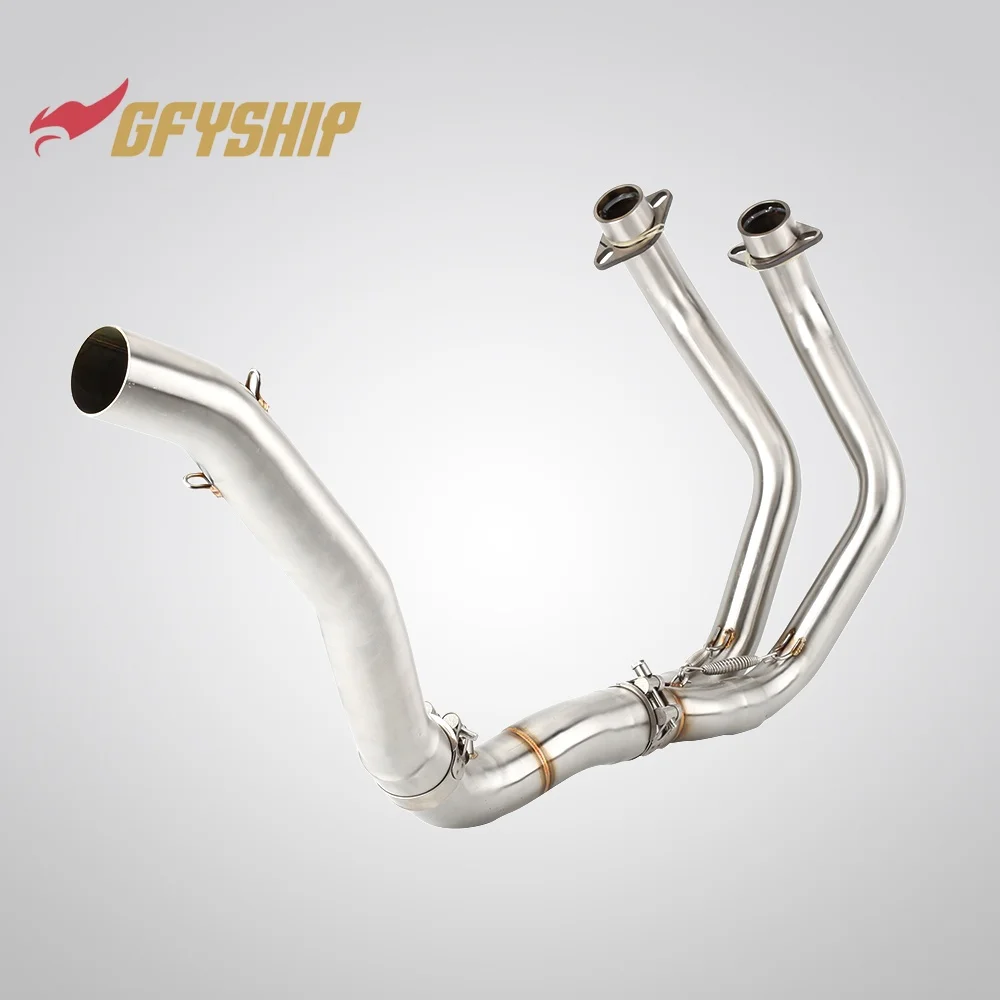 Motorcycle Exhaust Middle Link Pipe Slip-on For YAMAHA YZF R7 2021 2022 2023