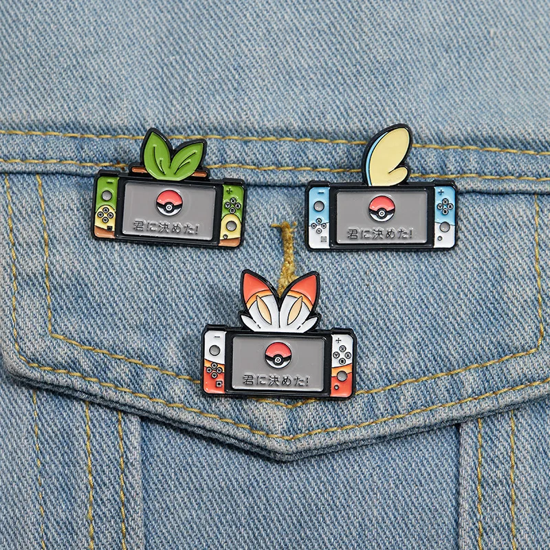 Cartoon Game Enamel Brooch 90s Vintage Gamepad Game Drill Car Shield Sword Game Over Frog Console Badge Punk Lapel Pins Jewelry