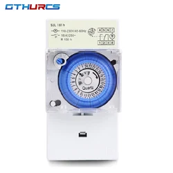 SUL181H Mechanical Timer 24 hours Time Switch Relay Electrical Programmable Timer 24 hour Din Rail Timer Switch