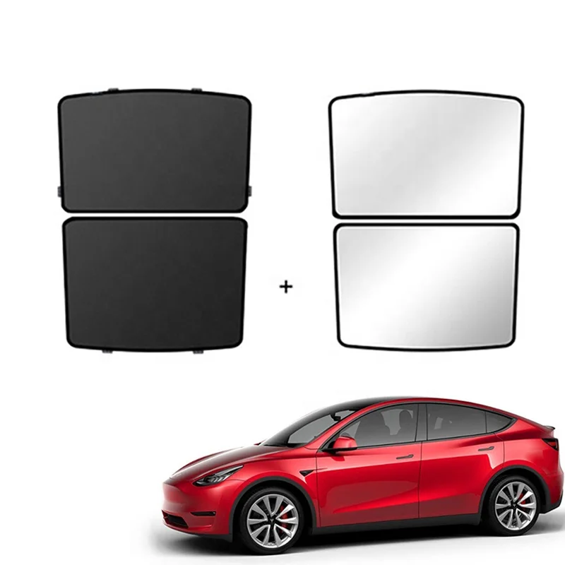 

Top Seller 2022 Car Window Sunshade For Tesla Model Y 2021 Accessories Interior Auto Glass Roof Sunshade Curtain