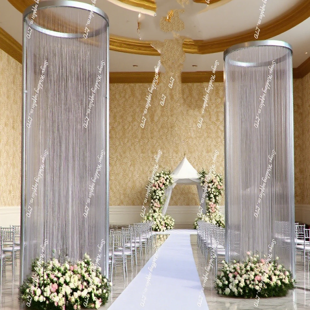 

220x40cm )f30 Party Supplies Wedding Stage Backdrop Decoration White Arch Curve Shape Metal Backdrop Stand