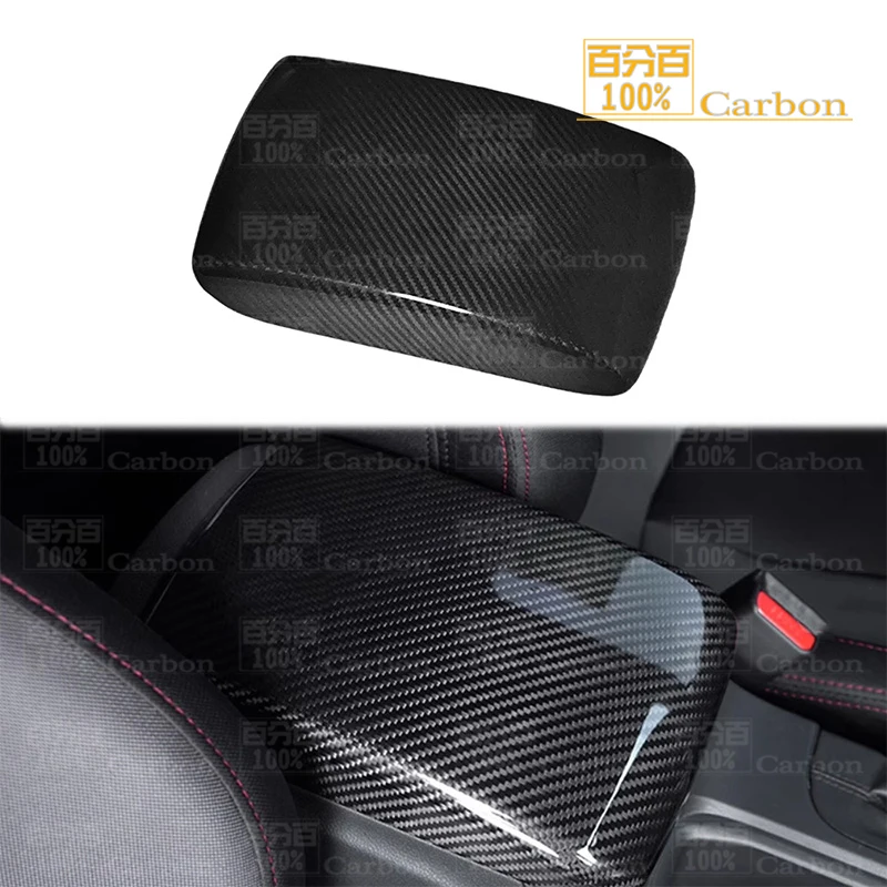 Real Carbon fiber Car Center Console Armrest Box Panel Cover for Subaru WRX STI 2022up