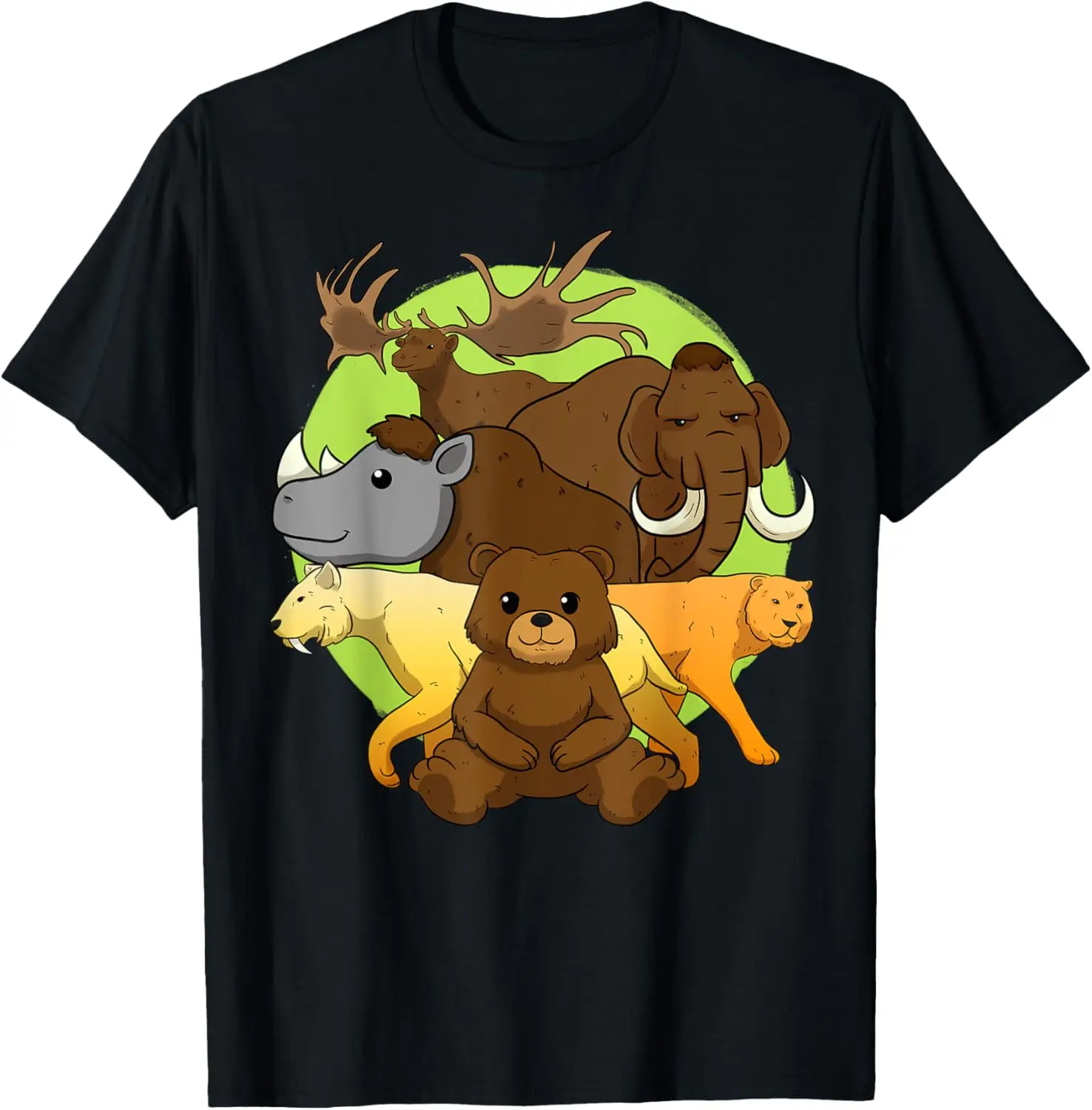 Rhinoceros deer mammoth lion wildcat bear woolly rhinoceros T-Shirt