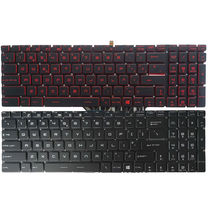 

NEW Russian/US/UK/Spanish laptop keyboard For MSI GE63 GE73 GE63VR GE73VR GS63 GS63VR 6RF 7RF MS-16K2 MS-179B MS-17A1 MS-17C1