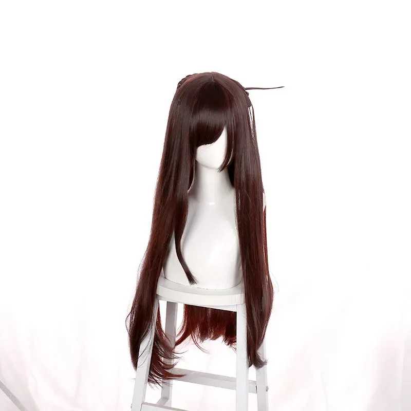Mizuhara Chizuru شعر مستعار تأثيري البني الأحمر الاصطناعية طويل شعر مستعار مستقيم Rent-A-صديقة أنيمي Coser شعر مستعار عالي الجودة حفلة يومية