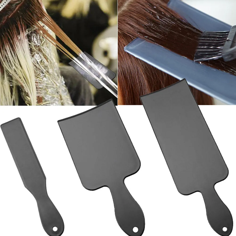 1Set Hair Dye Plate Kit Plastic DIY Hair Coloring Tool for Home Salon Use No Mess Tinting Set with S Sizes Brush Black