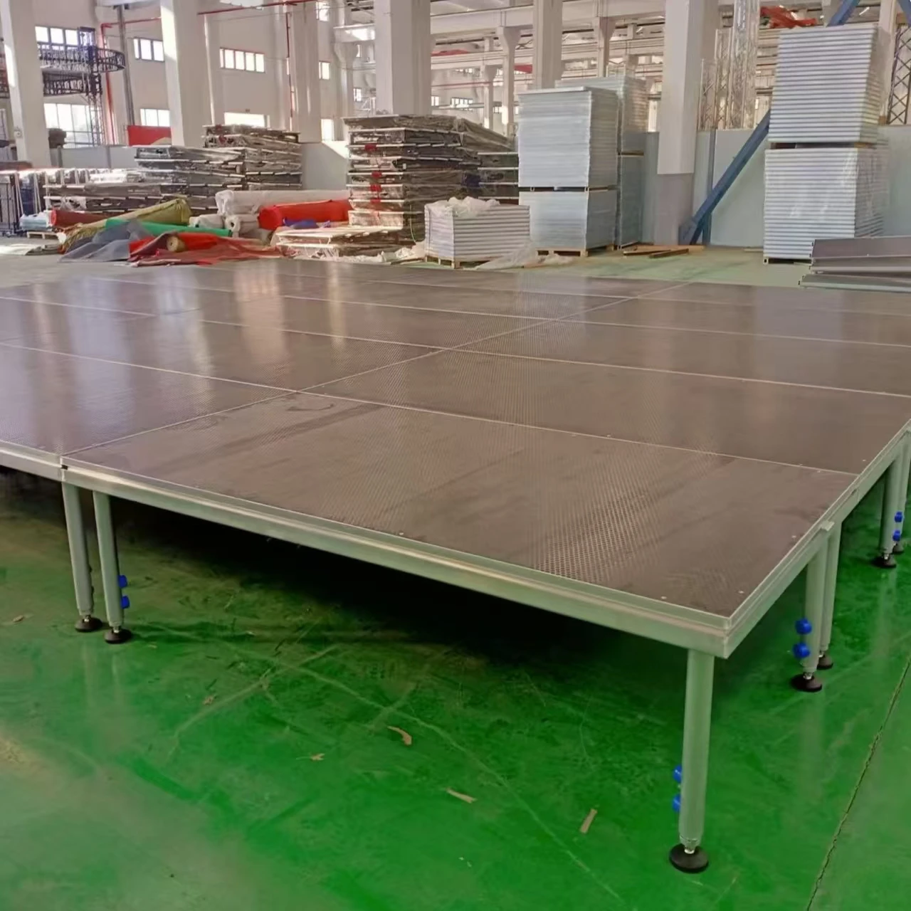 【Durable Using】Portable Foldable Aluminum Alloy TUV Certified Stage Modular Heavy Duty Quick Installation 500kg Load Capacity Fo