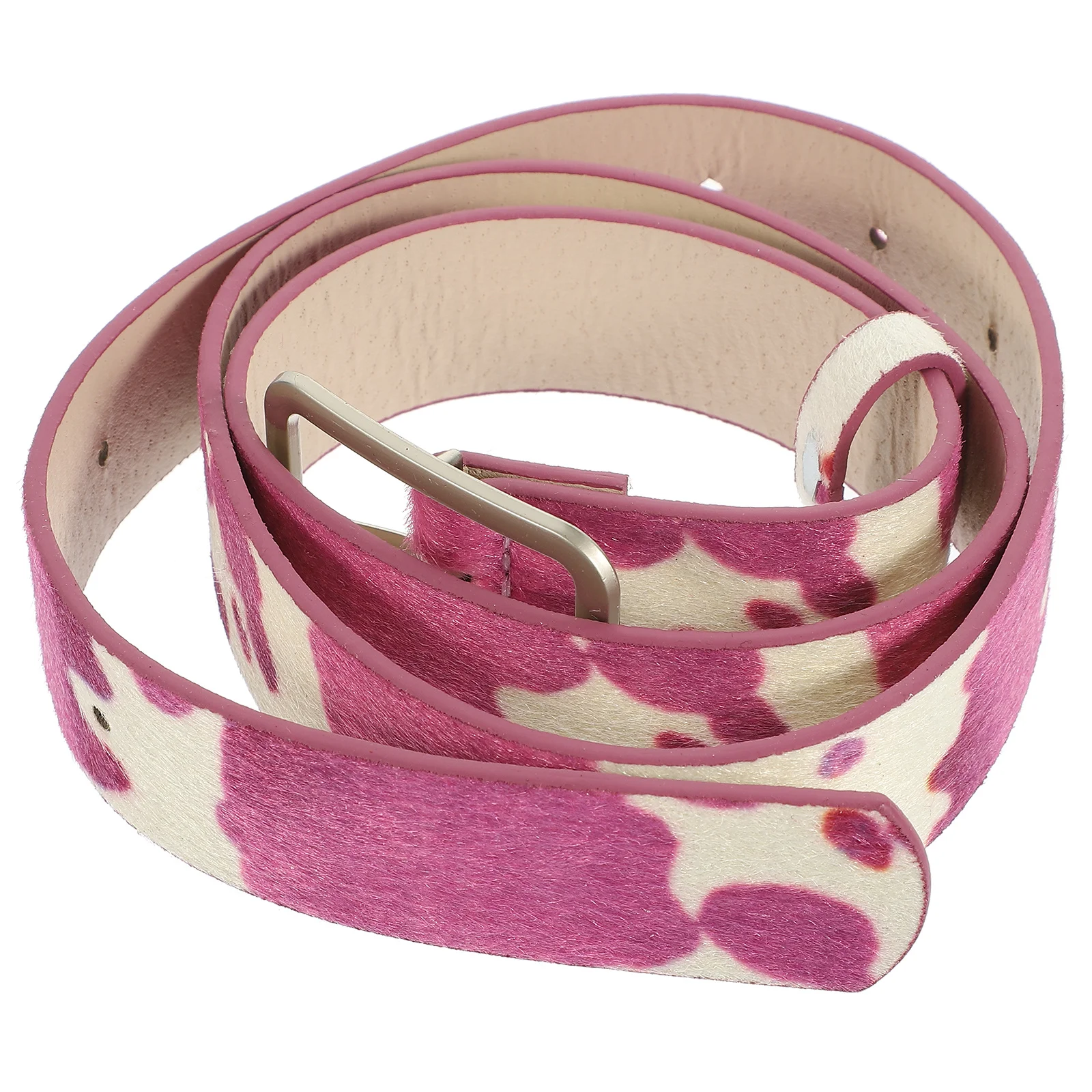 

Belt Women Cow Print Belts Cowhide for Woman Cowprint Ladies Western with Animal