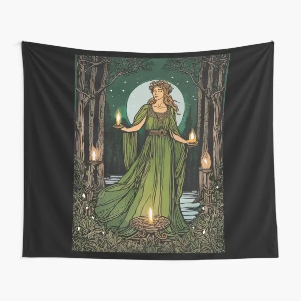 Brigid Offering Blessings At Imbolc  Tapestry Wall Blanket Towel Living Decor Beautiful Hanging Art Bedroom Mat Bedspread Room