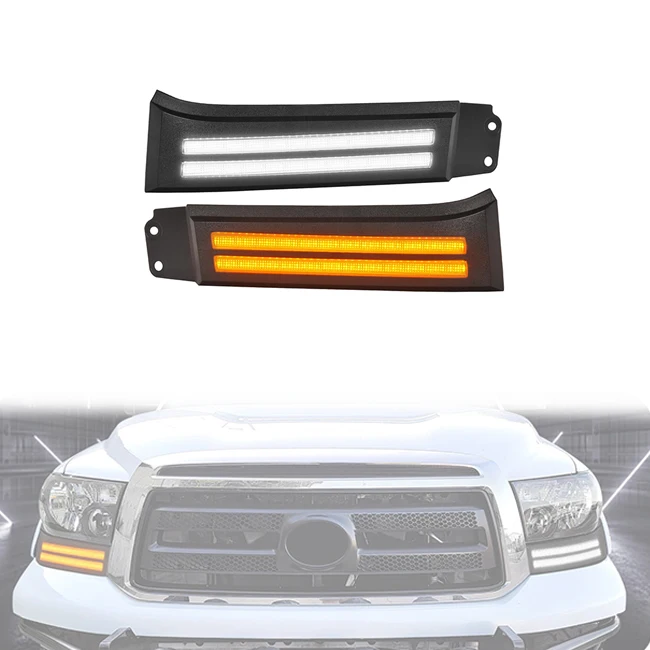 High Quality LED Daytime Running Lights Black 2008-2017 Fog Lamps DRL Accessories Easy Installation Fit For Toyota Sequoia
