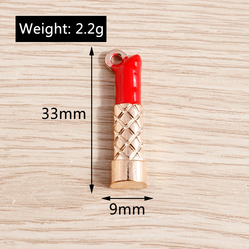 Tusember 10 Stück niedliche Emaille-Kristall-Lippenanhänger in Rot für die Schmuckherstellung, Halsketten, handgefertigte Ohrringe, Armbänder, Anhänger, DIY-Bastelarbeiten – Detail 11