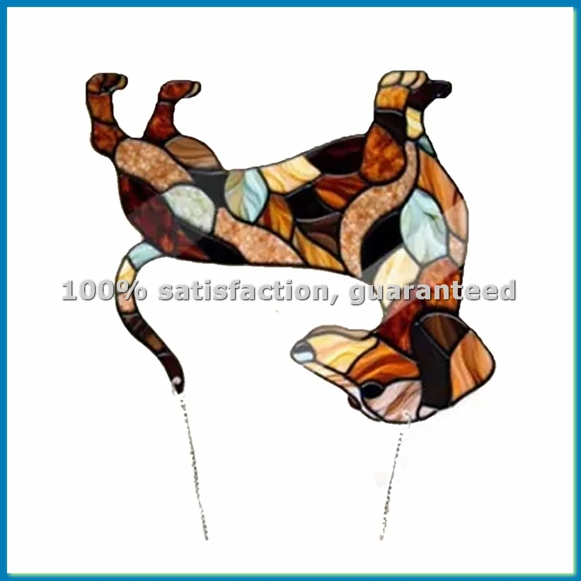 

Подвеска на окно в виде таксы, ловушка для солнца, для дома и улицы, витражный декор для окна, 23 см-A07G