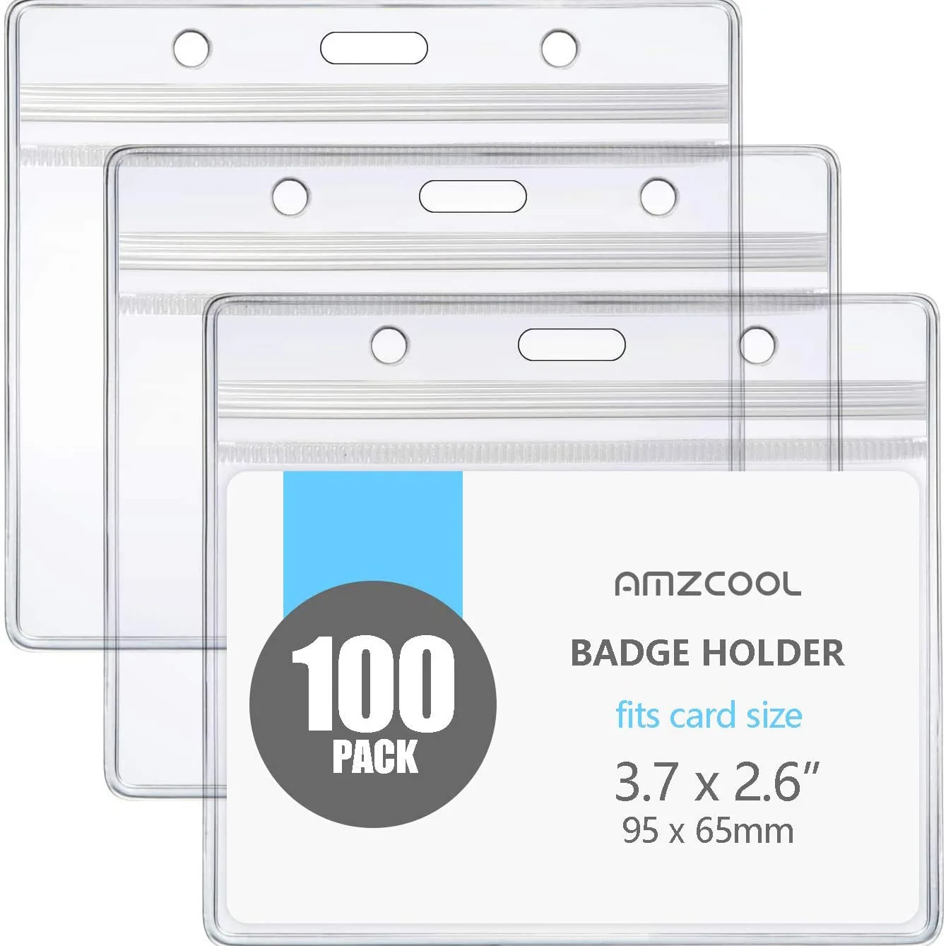 Transparent Chest Sleeve ID Card Holder PVC Horizontal and Vertical Plastic  Badge Holder Waterproof Document Sleeve Spot