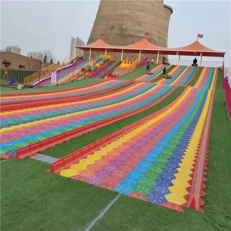 2027 Fun Slide Funfair Four Seasons Rainbow Slide Dry Ski Slope Large Plastic Long Slide
