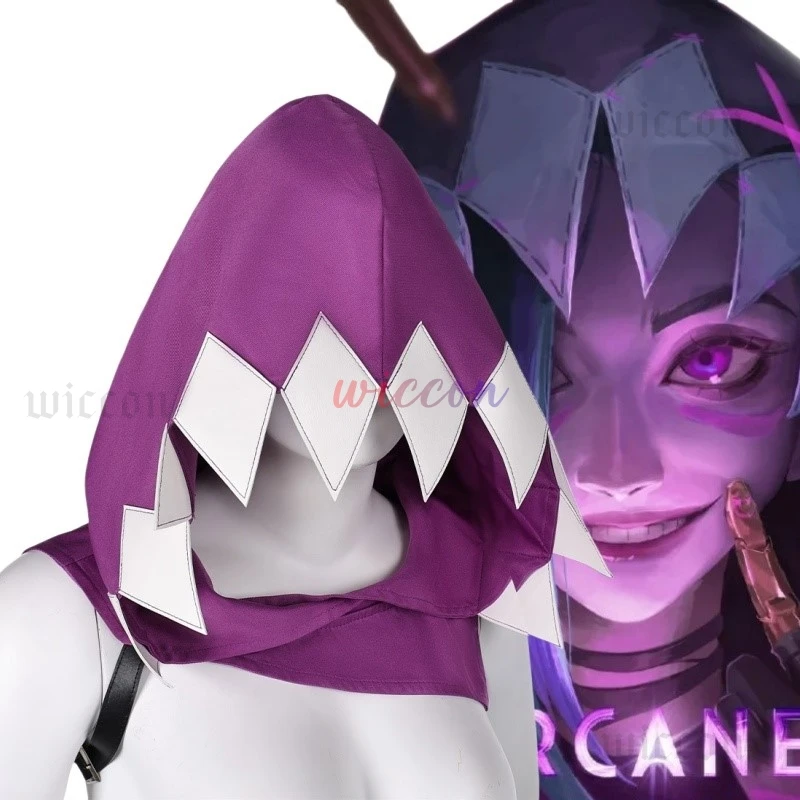 

Disguise Arcane2 Jinx Cosplay Hat Game LOL Arcane2 Costume Accessories Adult Women Roleplay Headwear Female Fancy Dress Up Party