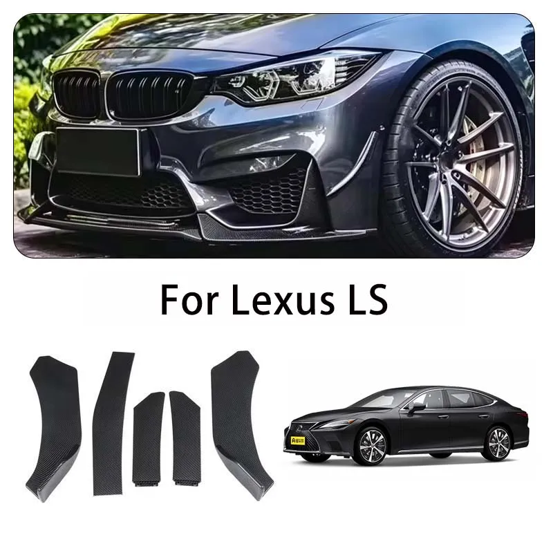 For Lexus LS body kits 5-Segment Adjustable Front Bumper Lip Splitter Body Kit