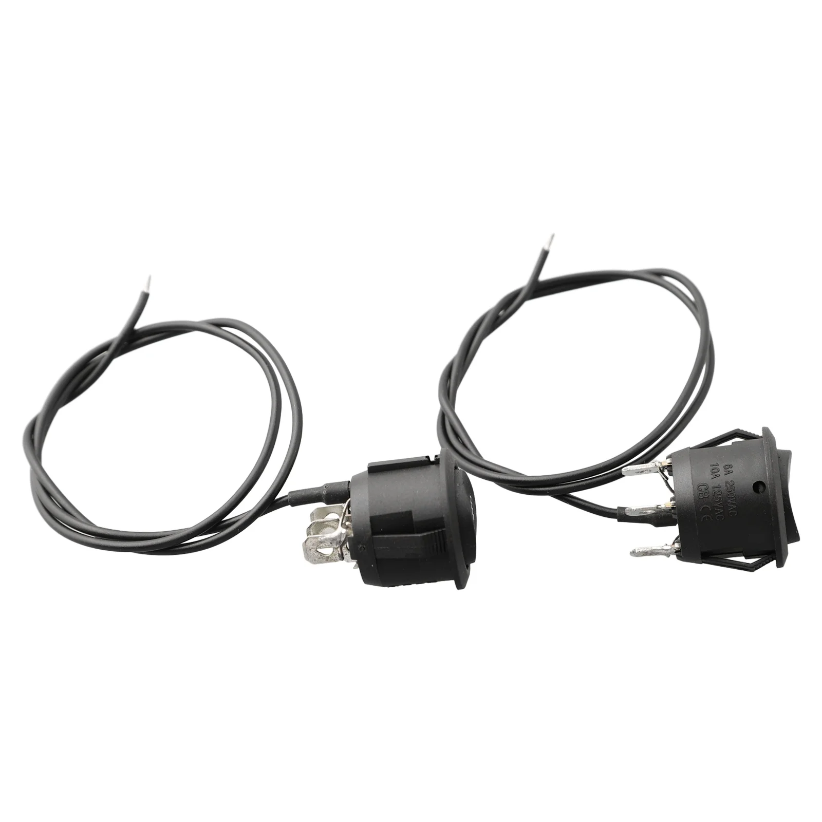 2Pcs 3-pin Heating Switch 20A 12VPlastic Car Truck Push Button Switch Round Heated Rocker High Low Position On/off Control