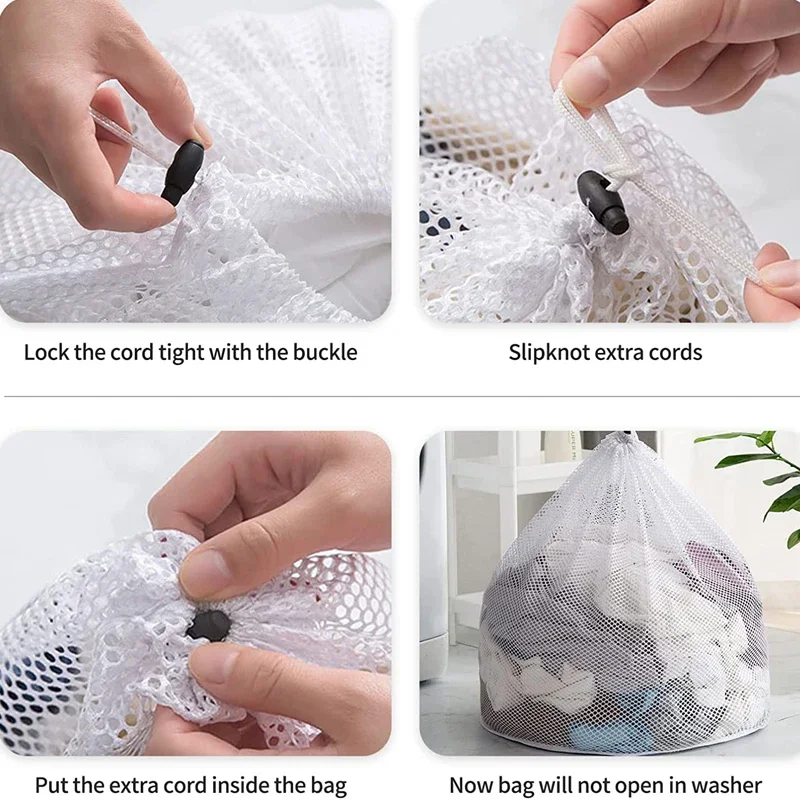 3 Size Drawstring Laundry Bag Foldable Protection Net Filter Underwear Bra Socks Underwear Washing Laundry Care Accessories