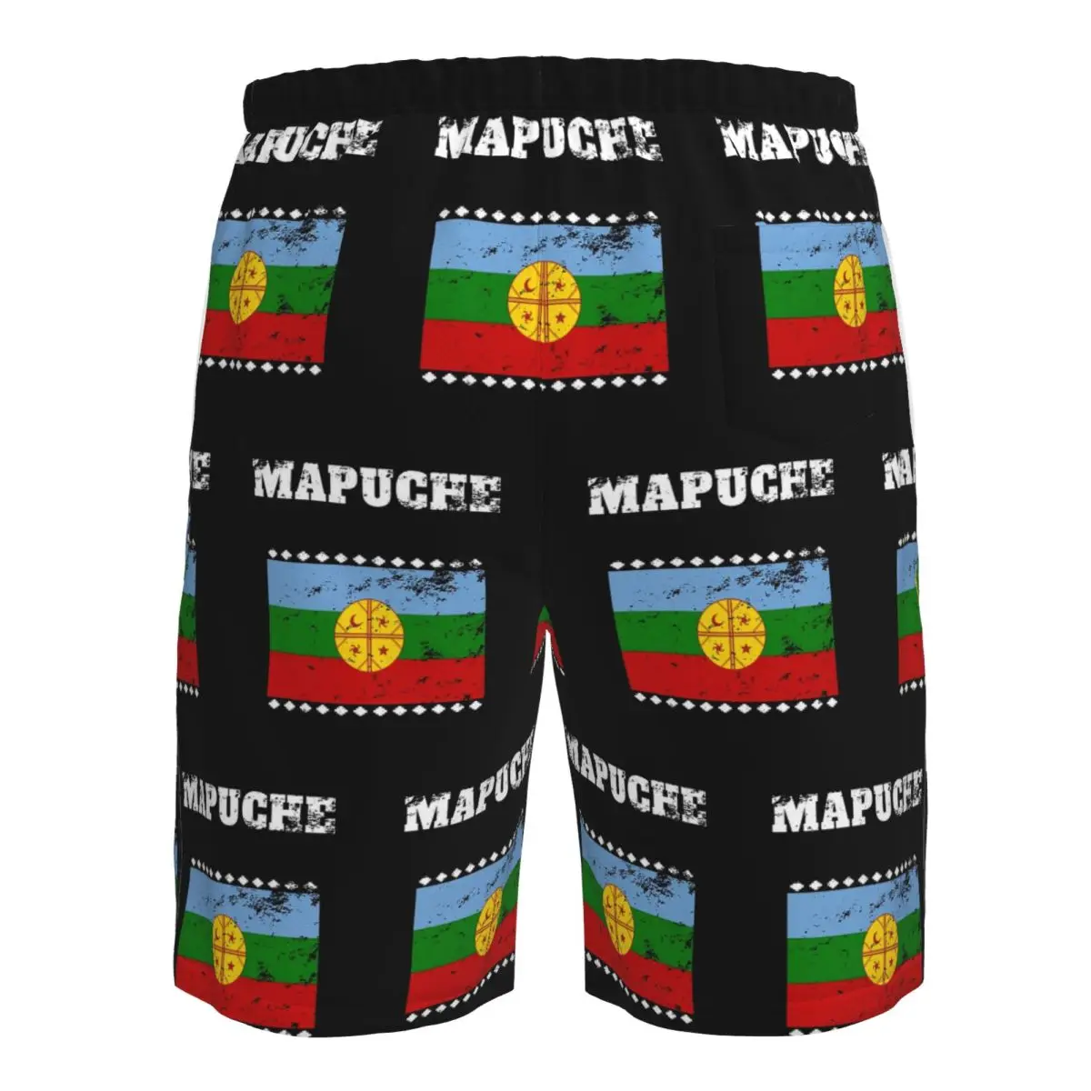 Mapuche Town Flag Retro Vintage Trunks Beach Board Shorts Casual Quick Dry Swim Summer Men Pants