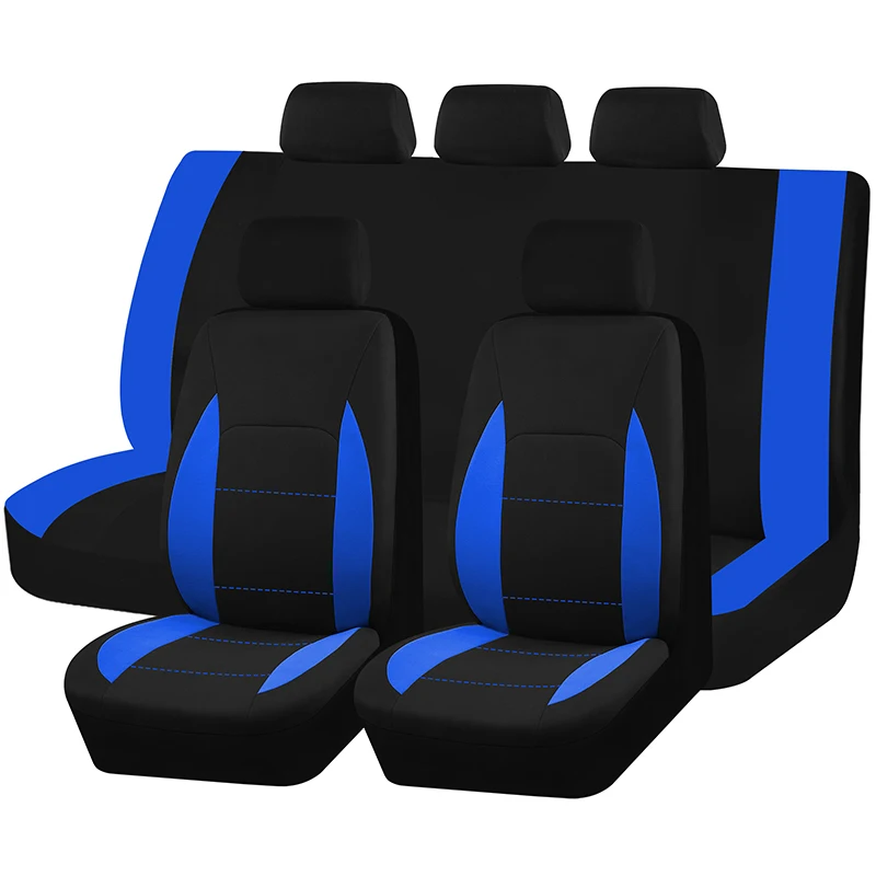AUTOPLUS sportieve autostoelhoezen volledige set universele maat geschikt voor de meeste auto SUV vrachtwagen auto-accessoires interieur met airbag compatibel