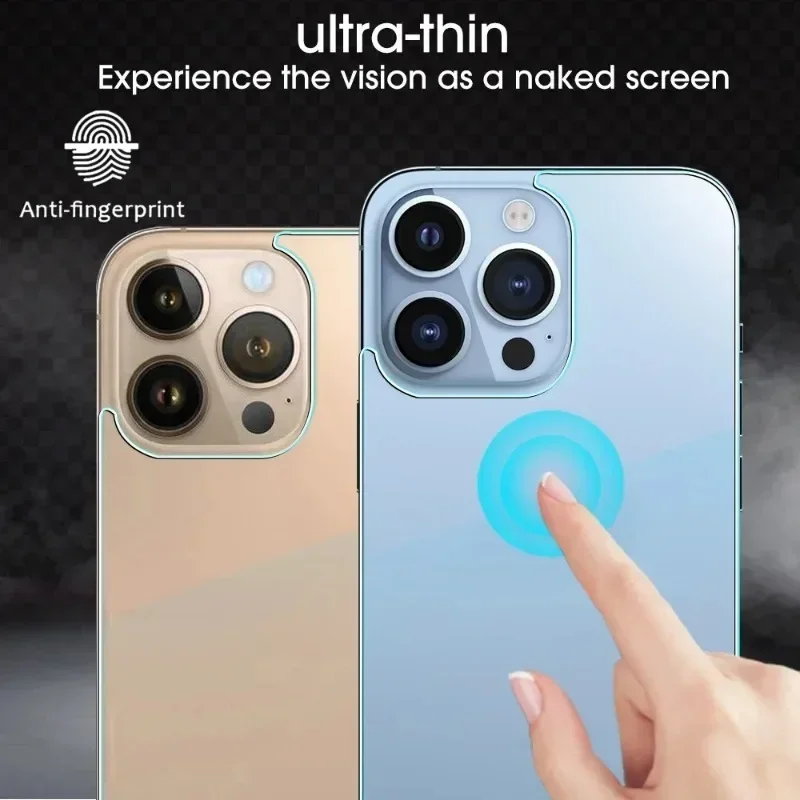 1/3/5PCS Back Tempered Glass For iPhone 12 13Mini 13 14 15 16 Pro Max Phones Rear Screen Protector Film For iPhone 14 15 16 Plus — zdjęcie 6